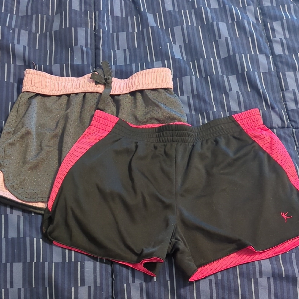 Black and Pink Athletic Shorts Lightweight Design